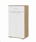 Тумба комбинированная Италия (Дуб сонома/Белый глянец)