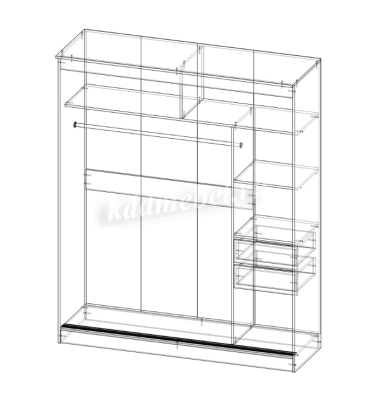 Шкаф-купе Альянс Орион 1800 (Венге)